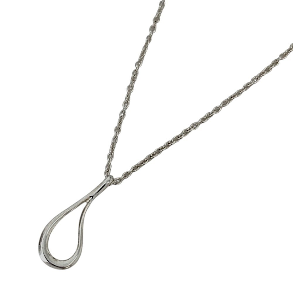 Tiffany & Co. Elsa Peretti Open Teardrop Necklace, 925 Sterling Silver, Women's